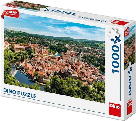 Dinotoys puzzle dinozaury - obraz drona český krumlov - 1000 elementów
