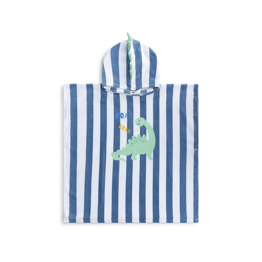 Dino | Niebieskie bawełniane poncho plażowe 65 x 65 cm