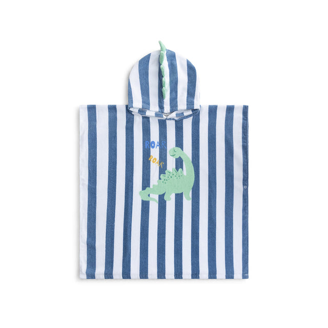 Dino | Niebieskie bawełniane poncho plażowe 65 x 65 cm