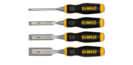 Dewalt dwht0-16063 - zestaw dłut do drewna - 4 sztuki - ostrza ze stali chromowanej - ergonomiczny uchwyt