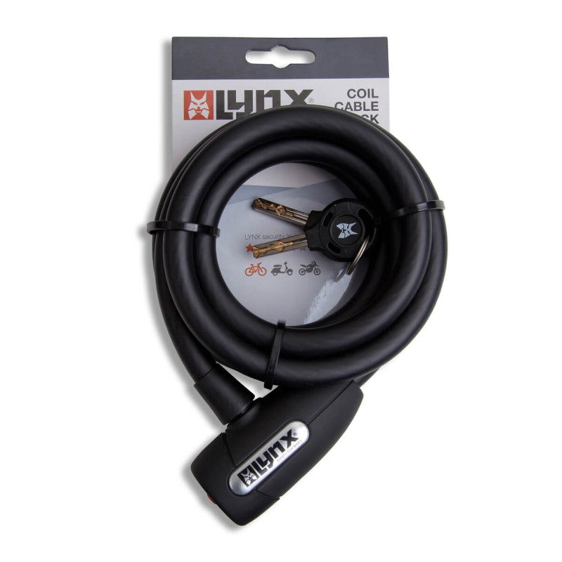 Lynx Spiral Lock Lock 180 cm Art 12 mm czarny