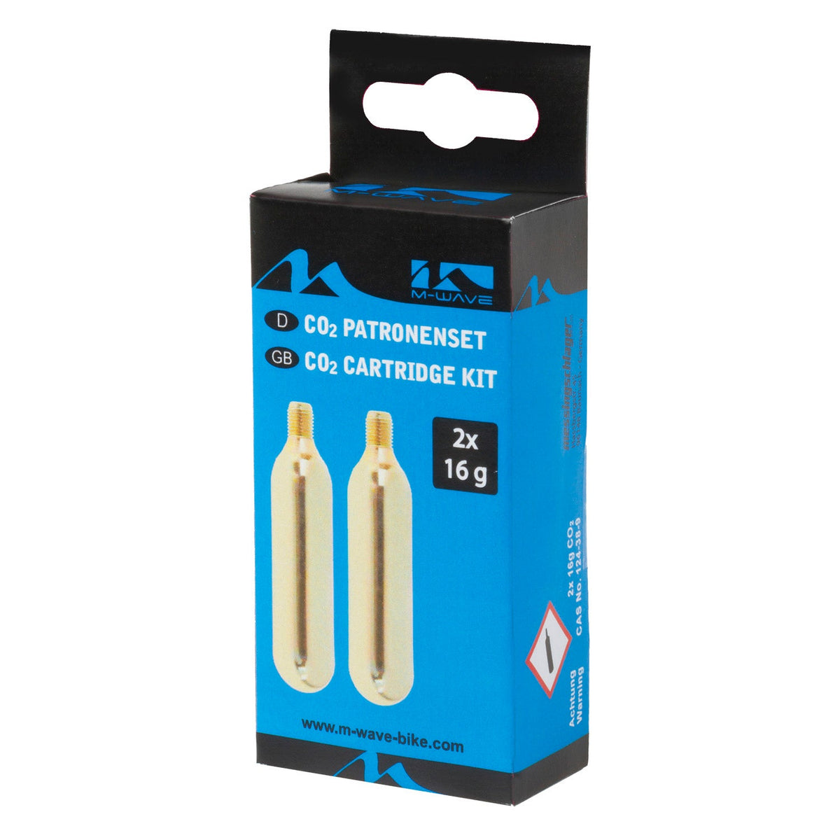 Naboje co2 m-wave z mosiężną lufą (2 szt. 16 gr.)