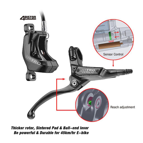 Tektro HD-E730 Hydraulic Disk Remset LH 1800 mm Black