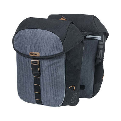 Podwójna torba Basil Miles - podwójna torba rowerowa, unisex, sportowy, 34L, wodoodporny, czarny