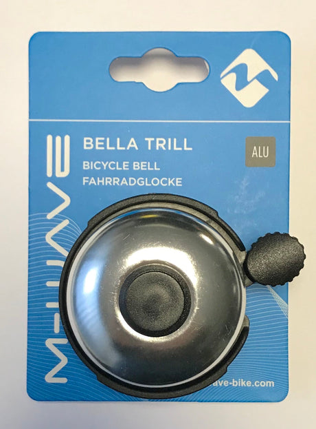 Mosiężna śruba dzwonek rowerowy m-wave Bella Trill aluminium srebrny