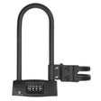 Rygiel mosiężny m-wave U-lock z kodem i uchwytem 124 mm. 260 mm. czarny