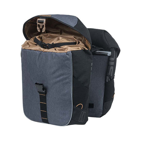 Podwójna torba Basil Miles - podwójna torba rowerowa, unisex, sportowy, 34L, wodoodporny, czarny
