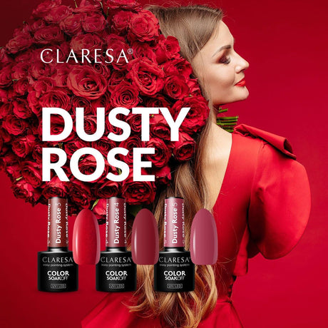 Claresa Lakier Żelowy UV LED 5ml Dusty Rose 3