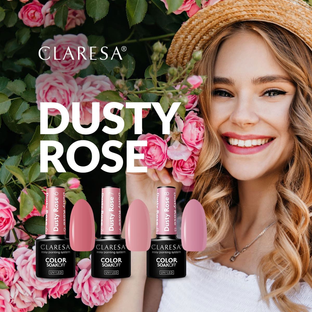 Claresa Lakier Żelowy UV LED 5ml Dusty Rose 6