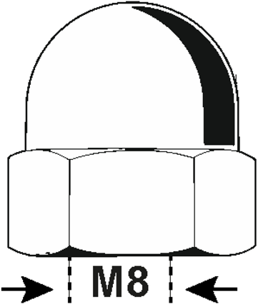 Nakrętka kołpakowa Connex m8 5szt stal nierdzewna-a4 - dy4920008