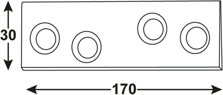 Connex 4szt. płyta łącząca 170x30 bvz - dyb2005751