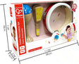 Hape junior percussieset - kindermuziekinstrumenten set voor baby's en peuters vanaf 12 maanden