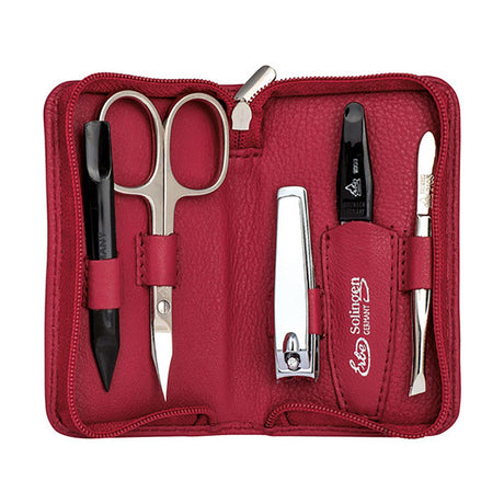 Erbe solingen 5-częściowa kosmetyczka do manicure czerwona (erbe9016)