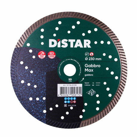 Distar diamanten schild gabbro max 232 x 2,5 x 22,23mm turbo