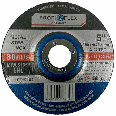 Silver metalen slijpschijf 125*6,0mm prof. en