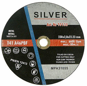 Silver metalen schild 230*1,9mm .