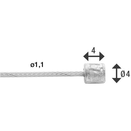 Elvedes Switch Wewnętrzny kabel ze stali nierdzewnej 3M Nippel 4x4 Box (50)