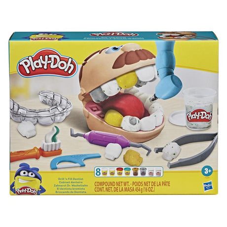 Zestaw do zabawy z dentystą Play-doh - modelina - 8 słoiczków - prace plastyczne dla dzieci