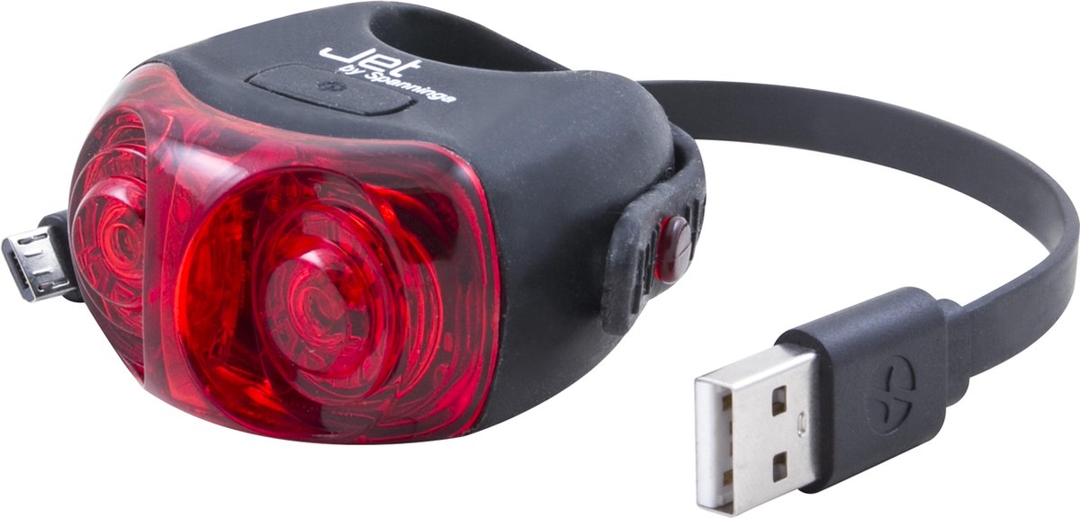 Światło tylne Spanninga Jet USB włączone, wyłączone, flash, OEM