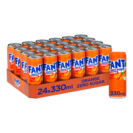 Fanta Zero pomarańczowa puszka (24x 33cl)