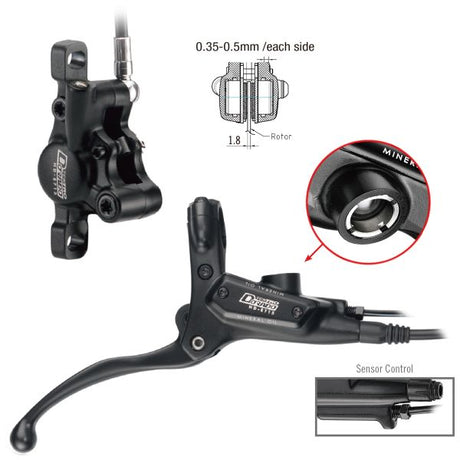 Tektro HD-E715 Hydrauliczny hamulec tarczowy Rh 1800 mm czarny