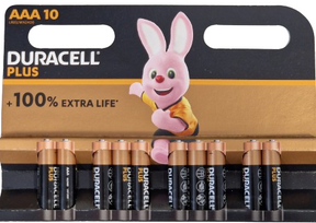 Duracell plus alkaliczne mini penlite LR03 AAA Pack 10 sztuk