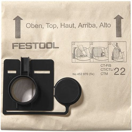 Akcesoria Festool Worki filtracyjne ctl 22 (5x) | 452970