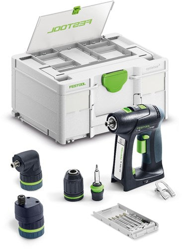 Podstawowy zestaw wiertarko-wkrętarek akumulatorowych Festool c 18 | bez akumulatorów i ładowarki - 578831