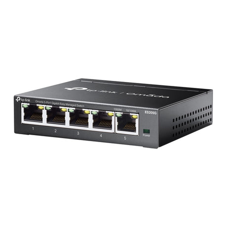 Tp-link omada es205g 5-poort gigabit easy managed switch (zwart)
