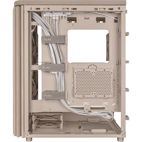 Asus proart pa401 wood Edition - obudowa midi tower z panelem siatkowym (beżowy kolor drewna | 2x USB-A | 1x USB-C)