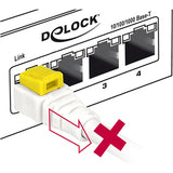 Delock kabel krosowy rj-45 bezpieczny kat.6a (biały, 85332, 2 metry)