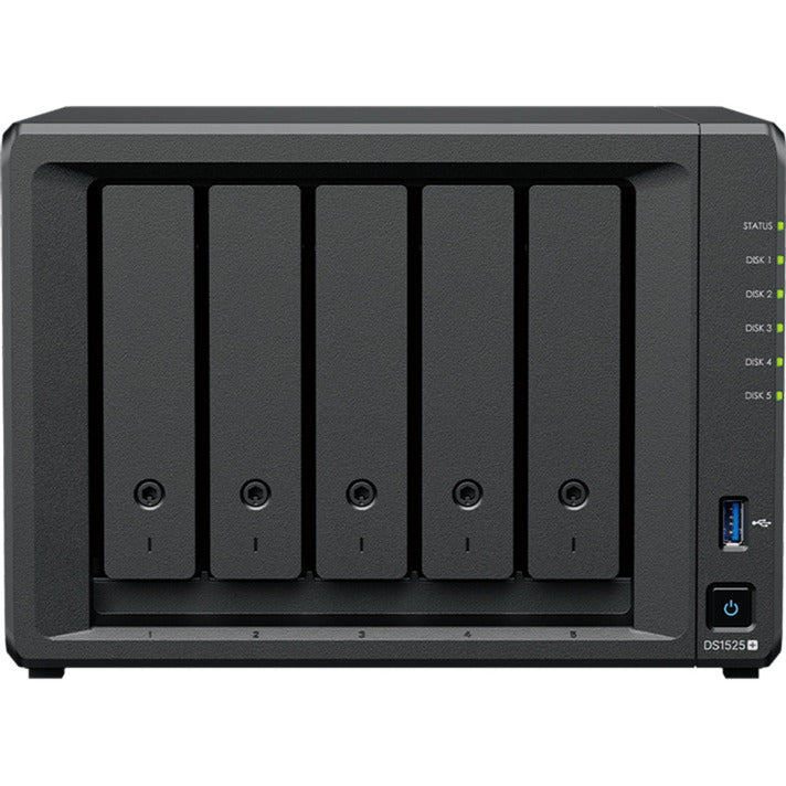 Stacja dyskowa Synology ds1525+ nas (czarna, 2x LAN, USB)