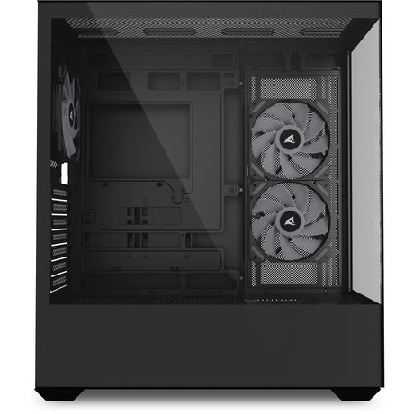 Obudowa midi tower Sharkoon sk6 argb (czarna | 2x usb-a | rgb | szkło hartowane)
