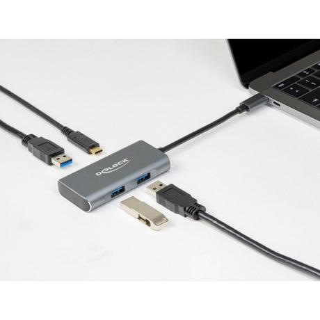 Delock zewnętrzny koncentrator USB 3.2 gen 2 USB typu C Hub USB (szary)