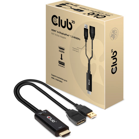 Aktywny adapter Club 3D HDMI na DisplayPort (0,25 m, 4K 60 Hz)