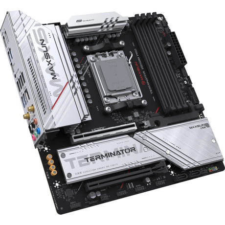 Płyta główna Maxsun MS-Terminator B850M Pro WiFi Socket AM5 (czarna, RAID, 2,5 GB-LAN, WLAN, BT, dźwięk, µATX)