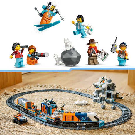 Zabawkowy pojazd LEGO City Pociąg badawczy na biegunie północnym - 60470