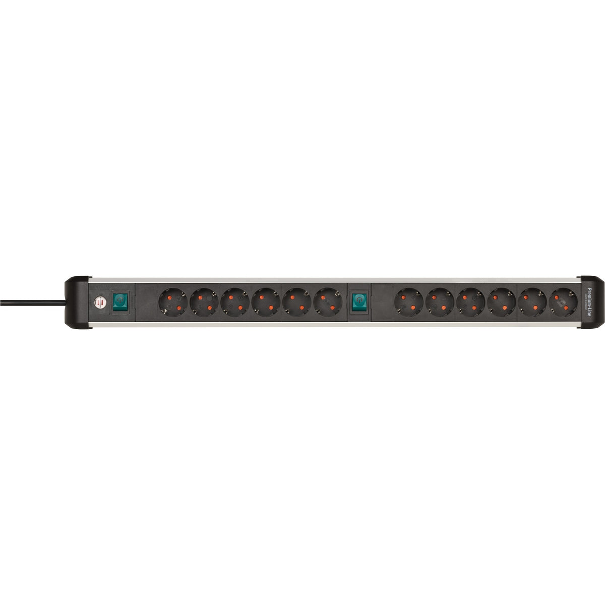 Brennerstuhl premium-alu-line gniazdo 12-pinowe 3 m h05vv-f 3g1.5 2x 6-pinowe gniazda przełączane