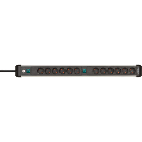 Brennerstuhl premium-alu-line gniazdo 12-pinowe 3 m h05vv-f 3g1.5 2x 6-pinowe gniazda przełączane