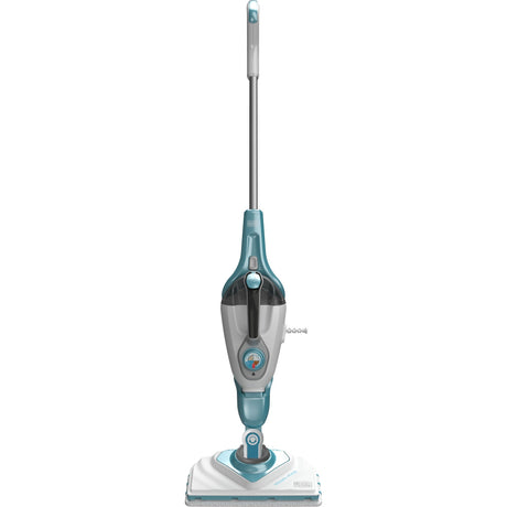 Mop parowy Black+decker bhsm1610dsm 1600 W ze steamitt, stopką delta i 15 akcesoriami do odkurzacza parowego (biały niebiesko-szary)