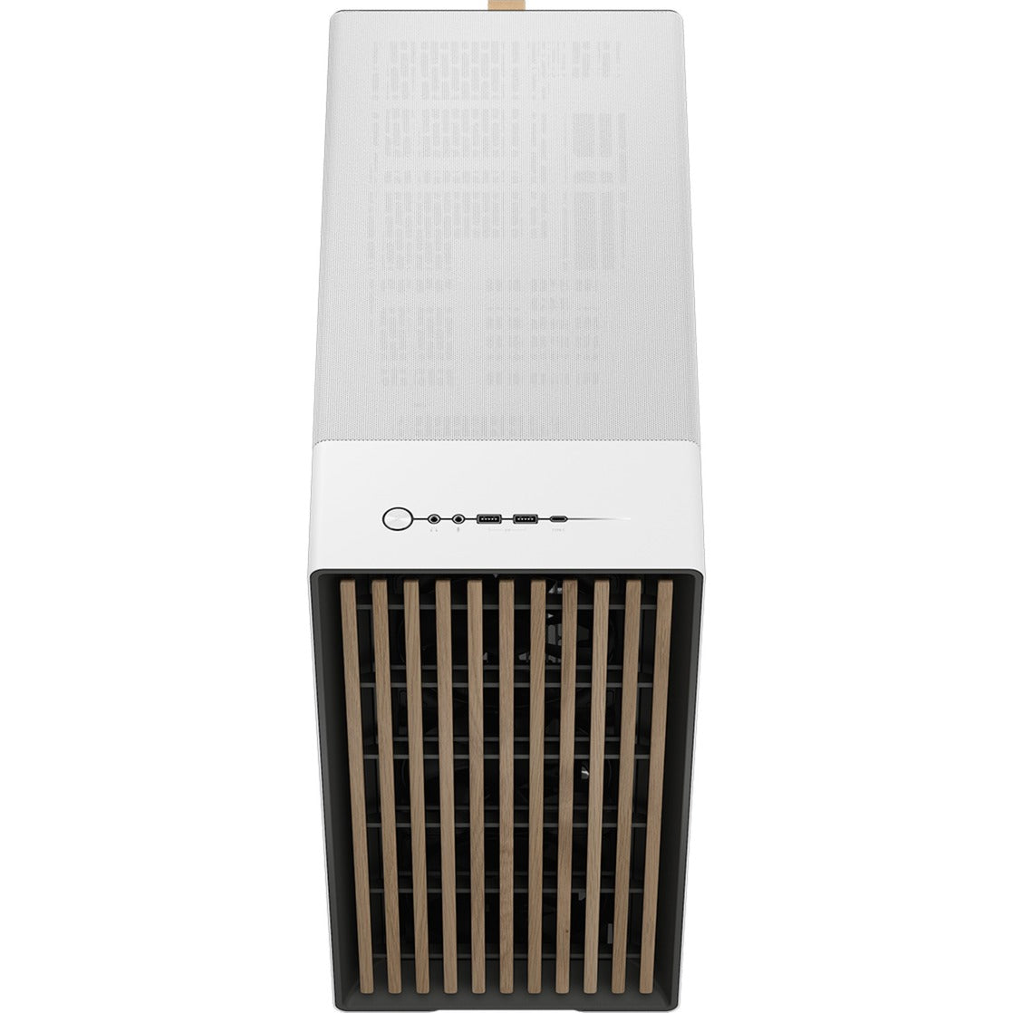 Obudowa Midi Tower o konstrukcji fraktalnej North XL (biały kolor drewna | 2x USB-A | 1x USB-C | szkło hartowane)