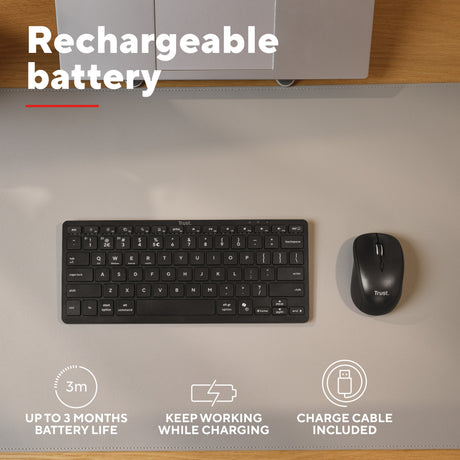 Zaufaj klawiaturze bluetooth nado ii (czarna, układ amerykański (qwerty), przełączniki nożycowe, 80% (tkl), bluetooth)