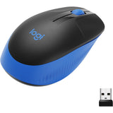 Pełnowymiarowa mysz bezprzewodowa Logitech m190 (niebieska, 1000 dpi)