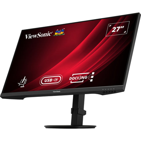 Monitor dokujący Viewsonic VG2709u-2k z dwoma głośnikami i połączeniem szeregowym 27 (czarny (matowy), 1x HDMI, 1x port wyświetlacza, 1x wyjście wyświetlacza, USB-C, USB-A, 100 Hz)