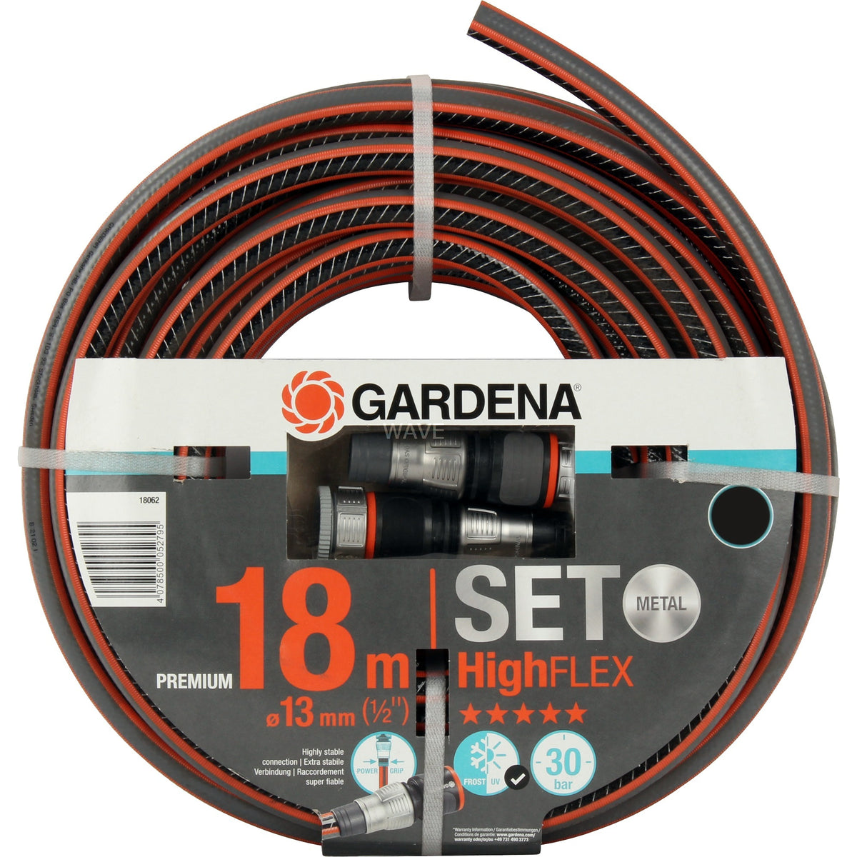 Wąż Gardena Comfort Highflex 13 mm (1 2 ) (szary pomarańczowy, 18062-20, 18 m)