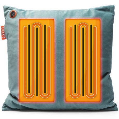 Bezprzewodowa poduszka grzewcza Cosy una Velvet 45 x 45 cm (niebiesko-zielona, ​​power bank 5000 mah)