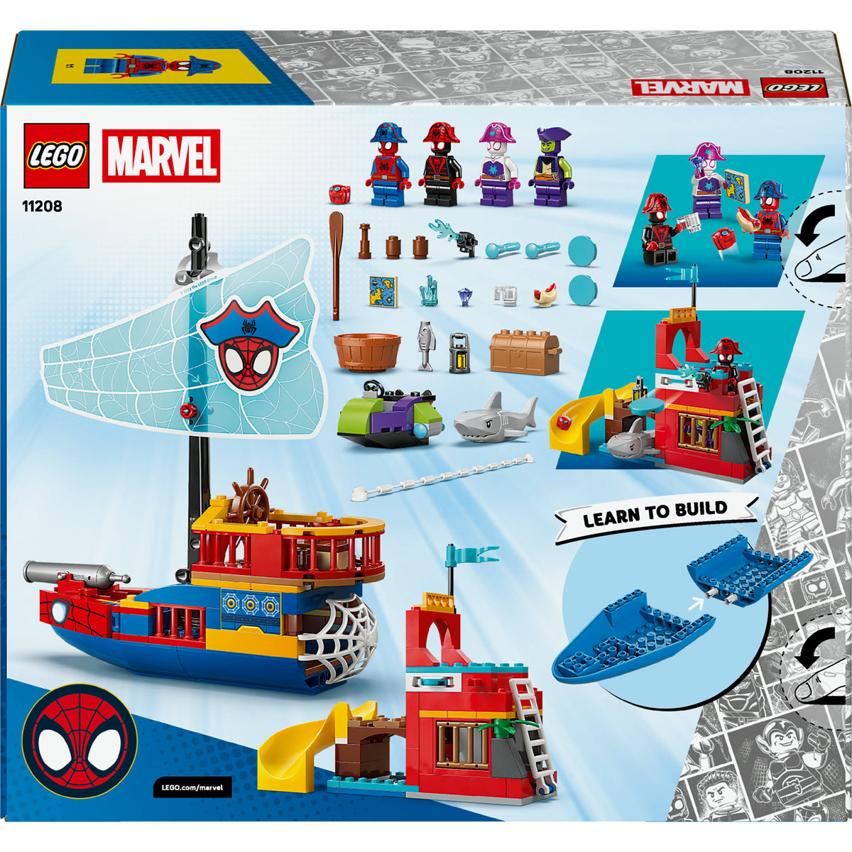 Lego Marvel - zabawka konstrukcyjna statku pirackiego Team Spidey (11208)