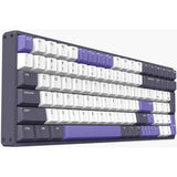 Bezprzewodowa klawiatura mechaniczna Iqunix F97 lavandin (lawendowy, układ amerykański (qwerty), wiśniowy mx cichy czerwony, 96%, diody rgb, możliwość wymiany podczas pracy, pbt, 2,4 GHz | bluetooth 5.1 | usb-c)