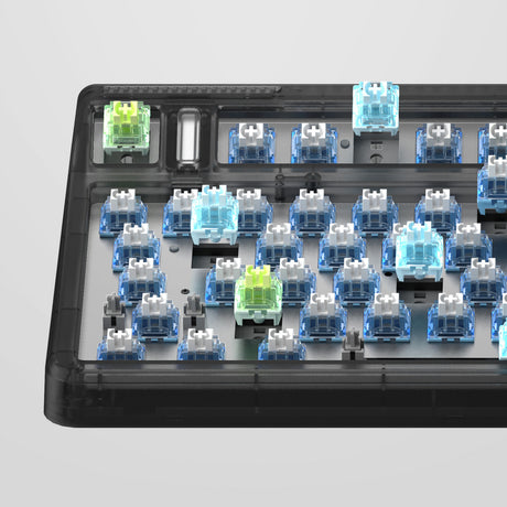 Bezprzewodowa klawiatura mechaniczna Iqunix og80 ciemna strona (czarna, układ amerykański (qwerty), gateron czerwony, 80% (tkl), diody rgb, możliwość wymiany podczas pracy, pbt, 2,4 GHz | bluetooth 5.1 | usb-c)