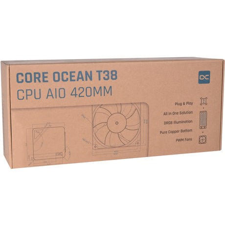 Chłodzenie wodne Alphacool Core Ocean T38 420 (czarne)